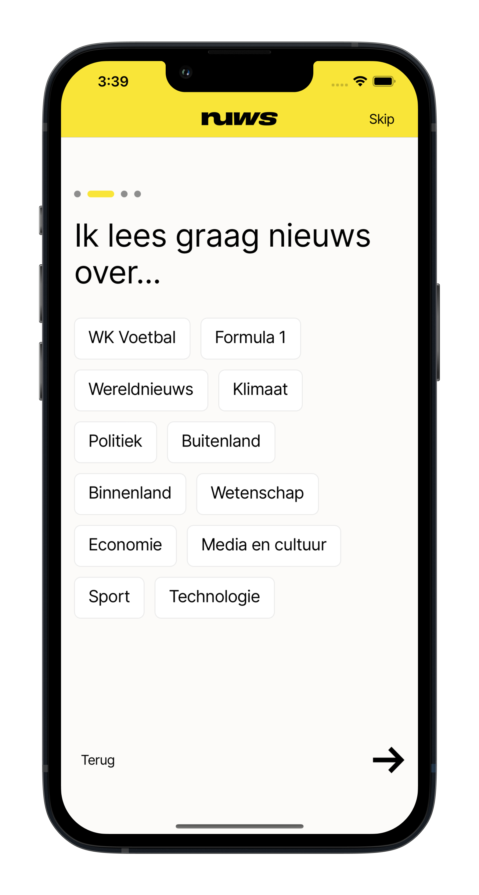 Kies je interesses